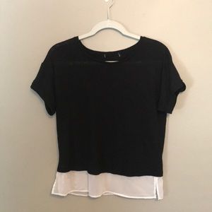 Black Short Sleeve Top